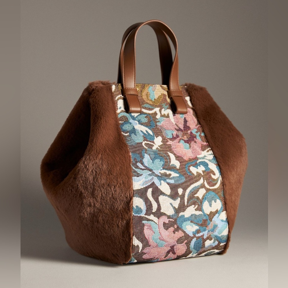 Anthropologie Two Tone Satchel NWT - Picture 1 of 13